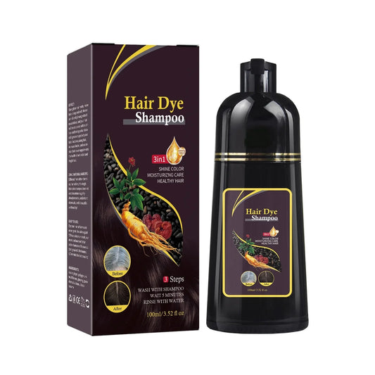 Nova Hair Dyeing Hair Care Shampoo 3-In-1 Natural Fast White Hair Dyed Black Hair Dye Lasting Convenience Men Women Hair Care